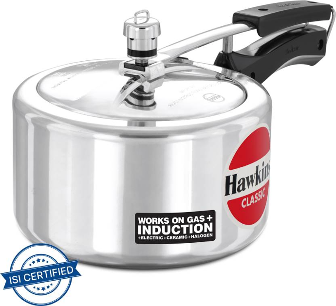 Hawkins Classic Wide (ICL3W) 3 L Induction Bottom Pressure Cooker  (Aluminium)