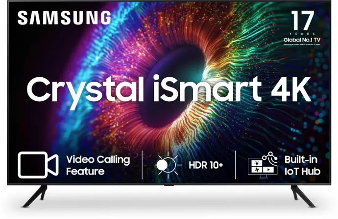SAMSUNG Crystal 4K iSmart Series 138 cm (55 inch) Ultra HD (4K) LED Smart Tizen TV 2023 Edition  (UA55CUE60AKLXL)