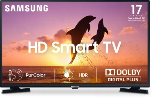 SAMSUNG 80 cm (32 Inch) HD Ready LED Smart Tizen TV 2022 Edition with Bezel-free Design  (UA32T4380AKXXL)