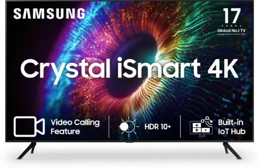 SAMSUNG Crystal 4K iSmart Series 138 cm (55 inch) Ultra HD (4K) LED Smart Tizen TV 2023 Edition  (UA55CUE60AKLXL)